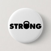 STRONG - Kettlebell Workout Motivierend Button (Vorderseite)