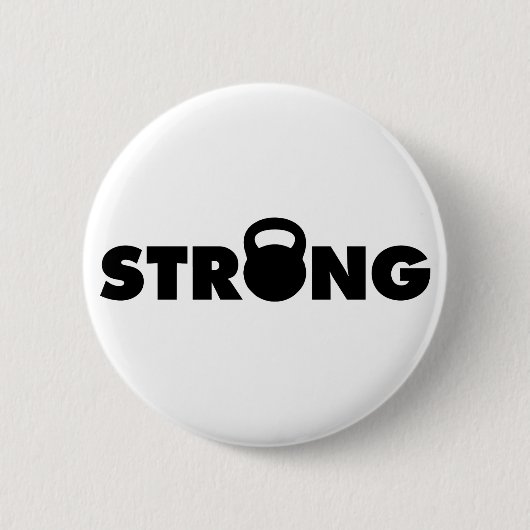 STRONG - Kettlebell Workout Motivierend Button (Vorderseite)