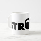 STRONG - Kettlebell Workout Motivierend Kaffeetasse (Vorderseite Links)