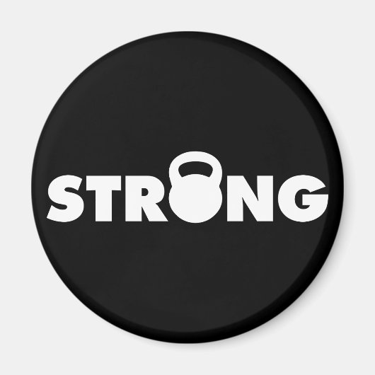 STRONG - Kettlebell Workout Motivierend Magnet (Vorne)
