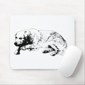 Strong Line Dog Mouse Pad Uplifts Workspace Tone Mousepad (Mit Mouse)