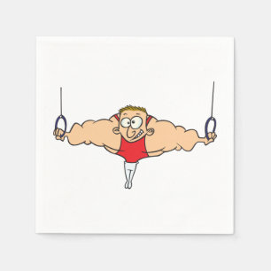 Strong Man Gymnastikpapier Napkins Serviette