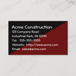 Strong Masculine No Frills Brown and Black Schlich Visitenkarte