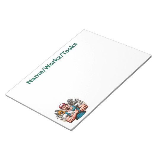 Strong Mechanic – Muscular Mechanic Notepad Notizblock (angewinkelt)