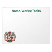 Strong Mechanic – Muscular Mechanic Notepad Notizblock (Vorderseite)