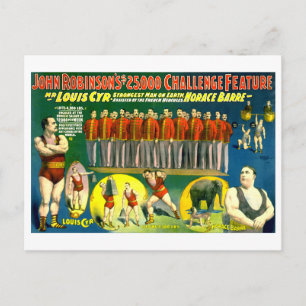 Strong Men Circus Vintag 1898 Poster Postkarte