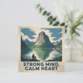 Strong Mind, Calm Heart Einladung (Stehend Vorderseite)