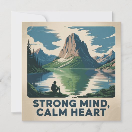 Strong Mind, Calm Heart Einladung (Vorderseite)