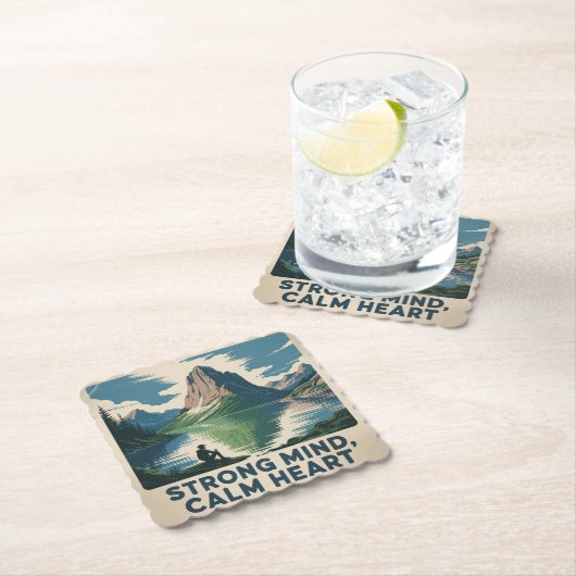 Strong Mind, Calm Heart Untersetzer (Vor Ort)