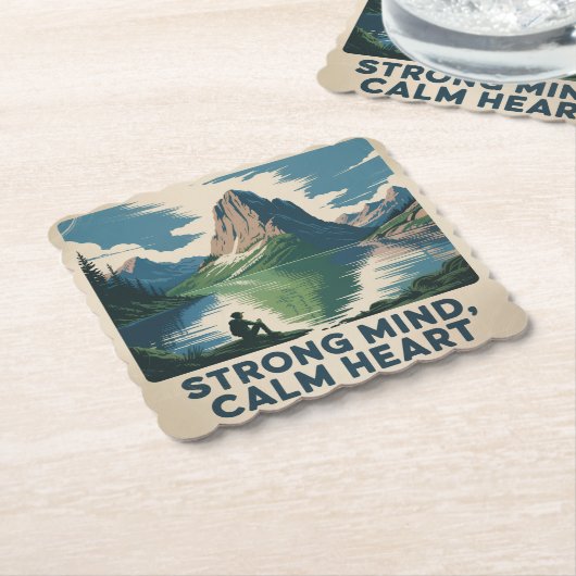 Strong Mind, Calm Heart Untersetzer (angewinkelt)