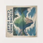 Strong Mind, Calm Heart Wandteppich (Vorderseite (Horizontal))