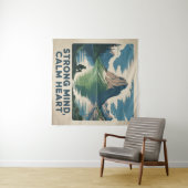 Strong Mind, Calm Heart Wandteppich (Beispiel (Horizontal))