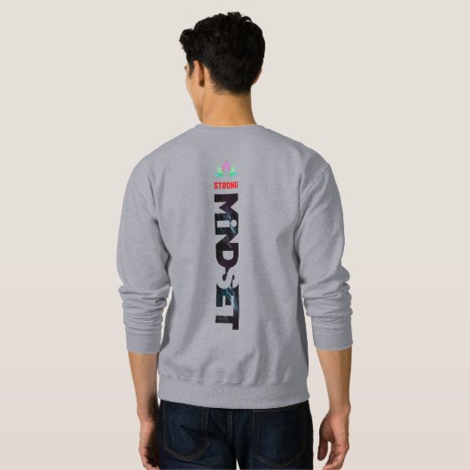 Strong Mindset | Männerpullover Sweatshirt (Schwarz voll)