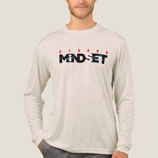Strong Mindset | Men's Long Sleeve Tri-Blend Shirt (Vorderseite)
