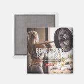 Strong Mindset - Women's Fitness Inspirational Magnet (Vorderseite/Rückseite)