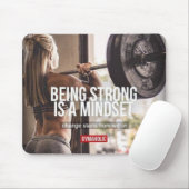 Strong Mindset - Women's Fitness Inspirational Mousepad (Mit Mouse)