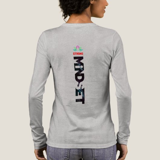 Strong Mindset | Women's Long Sleeve Tri-Blend Shirt (Rückseite)