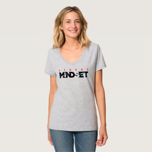 Strong Mindset | Women's V-Neck T-Shirt (Vorderseite Vollansicht)