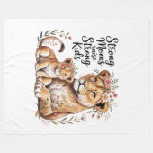 Strong Moms Raise Strong Kids Fleecedecke (Vorderseite (Horizontal))