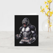 Strong Muay Thai Gorilla - Thai Boxing und Fightin Karte (Gelbe Blume)