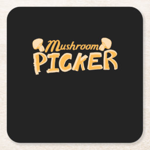 Strong Mushroom Picker Rechteckiger Pappuntersetzer