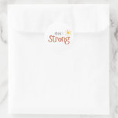 Strong #name Brustkrebs bei Kindern Runder Aufkleber (Tasche)
