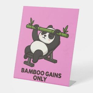 Strong Panda Workout Wallpaper Motivierend Anim Sockelschild
