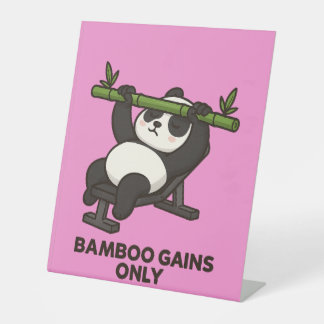 Strong Panda Workout Wallpaper | Motivierend Anim Sockelschild