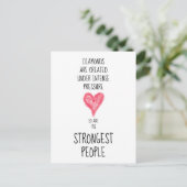 Strong People Inspiration Postkarte (Stehend Vorderseite)