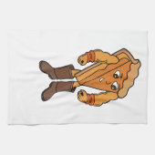 Strong Pie Wearing Boots Geschirrtuch (Horizontal)