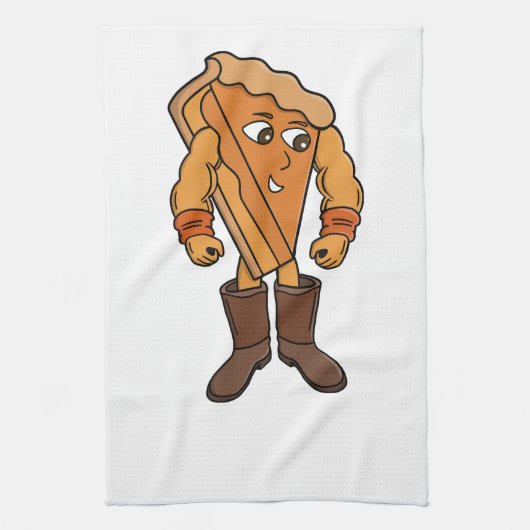 Strong Pie Wearing Boots Geschirrtuch (Vertikal)