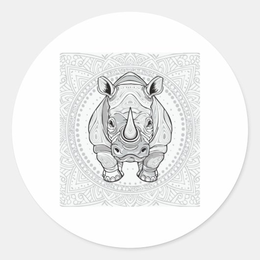Strong Rhino Sticker (Vorderseite)