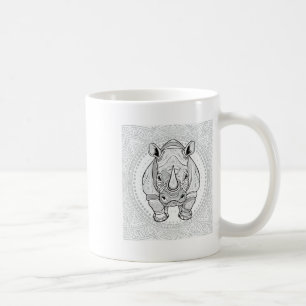 Strong Rhino Sticker Kaffeetasse