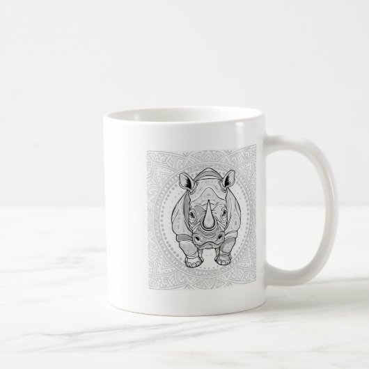 Strong Rhino Sticker Kaffeetasse (Rechts)