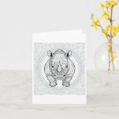 Strong Rhino Sticker Karte (Gelbe Blume)