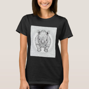 Strong Rhino Sticker T-Shirt