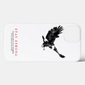 Strong Schwarz-weiß Bald Eagle Motivierend bleibe Case-Mate iPhone Hülle (Rückseite (Horizontal))