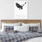 Strong Schwarz-weiß Bald Eagle Motivierend bleibe Leinwanddruck (Insitu (Schlafzimmer))