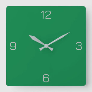 Strong Spring Green 008040 Color - Option Name hin Quadratische Wanduhr
