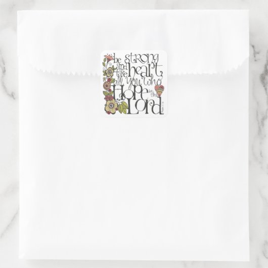 Strong - Square Sticker (Tasche)