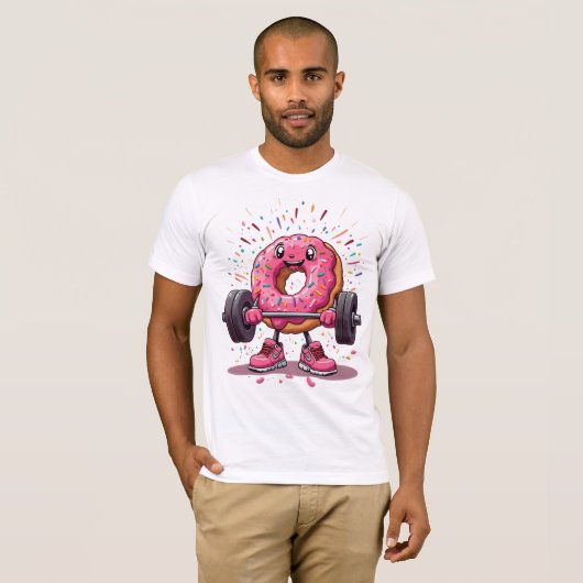Strong, Sweet & Sprinkled - Funny Donut Gym T-Shir T-Shirt (Vorne ganz)