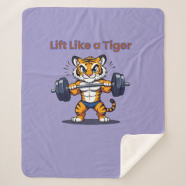 **Strong Tiger – Cute Tiger Lifting Weights Illust Sherpadecke