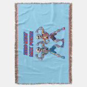 Strong to the Bone – Funny Skeleton Muscle Design Decke (Vorderseite Vertikal)