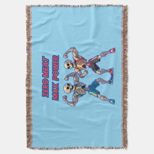 Strong to the Bone – Funny Skeleton Muscle Design Decke (Vorderseite Vertikal)