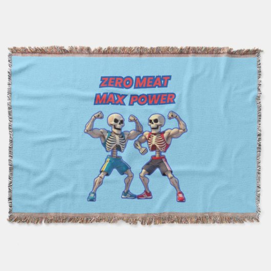 Strong to the Bone – Funny Skeleton Muscle Design Decke (Vorderseite)