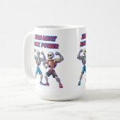 Strong to the Bone – Funny Skeleton Muscle Design Kaffeetasse (Vorderseite Links)