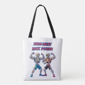 Strong to the Bone – Funny Skeleton Muscle Design Tasche (Rückseite)