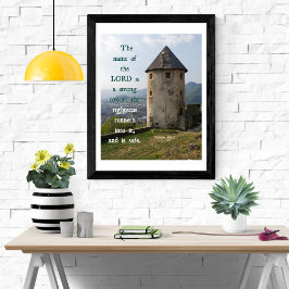 Strong Tower Sprichwörter 18 KJV Bible Verse Wall  Poster