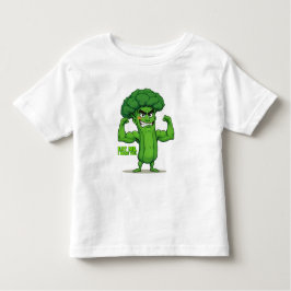 Strong Veggies Club Flexing Broccoli Funny Cartoon Kleinkind T-shirt
