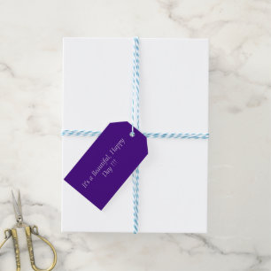 Strong Violet 400080 Color - Custom Message Geschenkanhänger